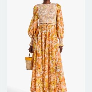 Zimmerman shirted floral print cotton maxi dress